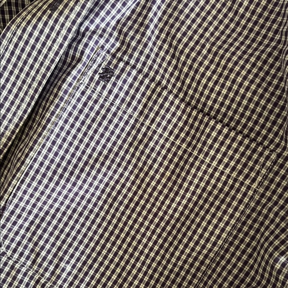 IZOD Men's Checkered Shirt - Purple and White Size M - Picture 3 of 4